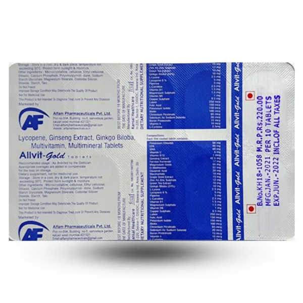 Details of Allvit Gold Tablet