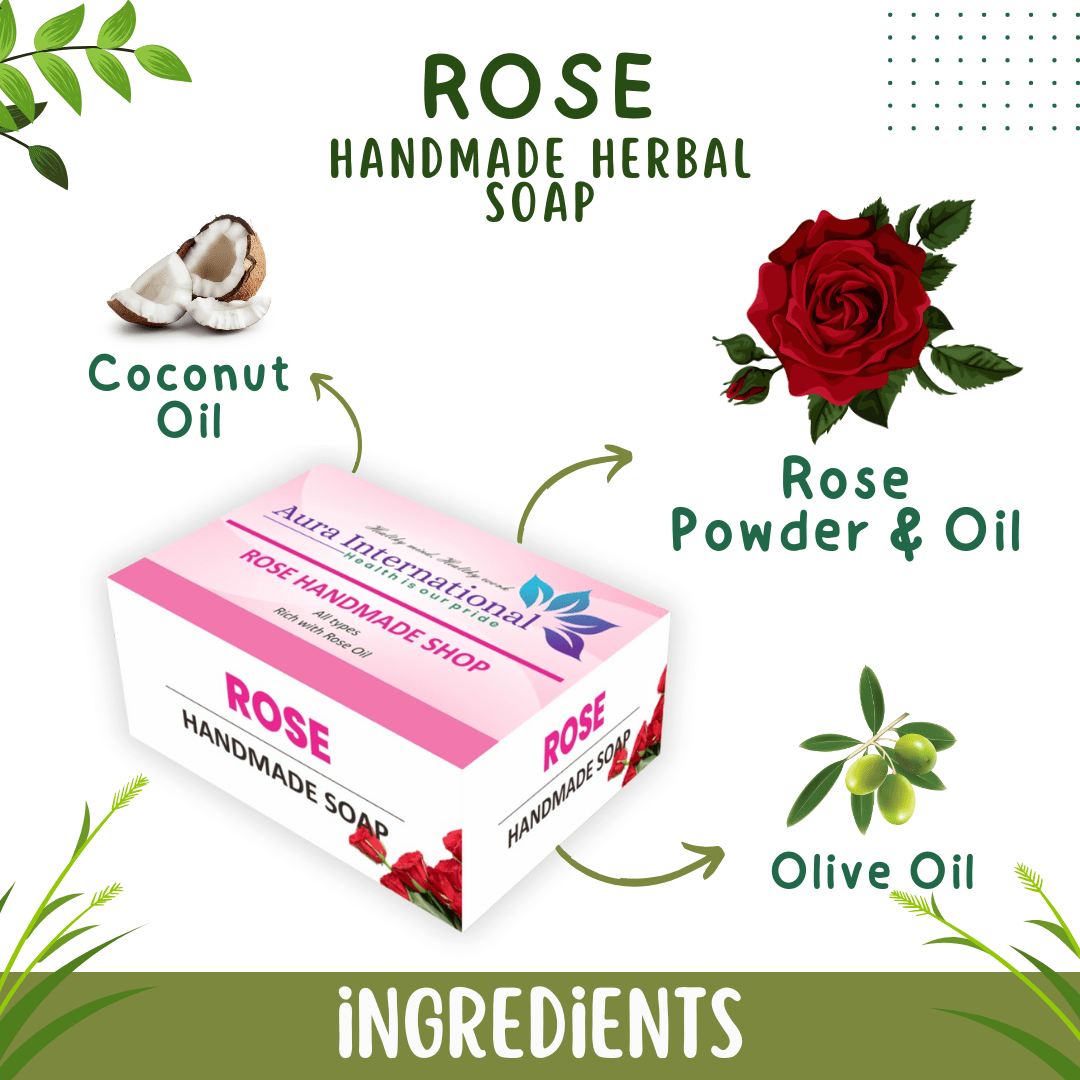 Rose Handmade Soap - Ingredients Rose Handmade Soap - Ingredients - Aura International